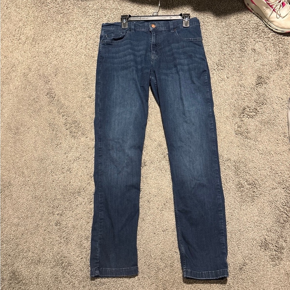 MUGSY Men's Slim Fit Dark Blue Jeans